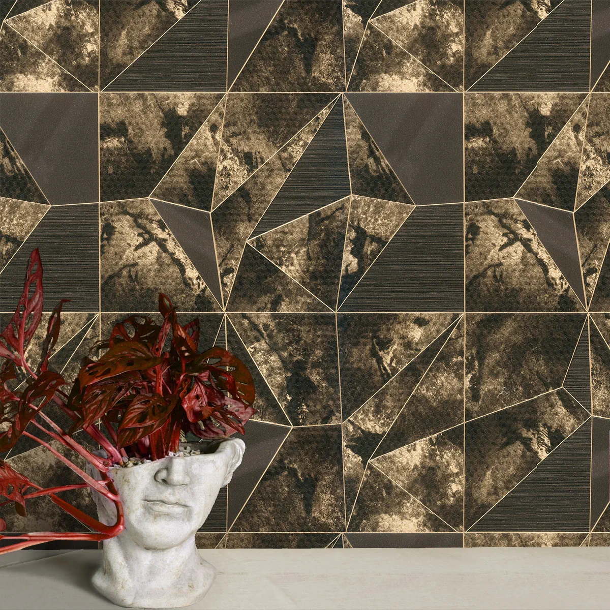 کاغذ دیواری طرح هندسی