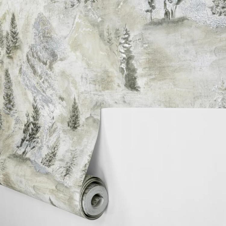 کاغذ دیواری طرح درختچه