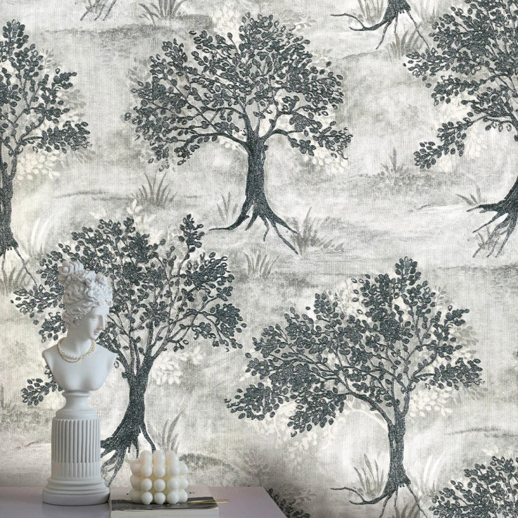 کاغذ دیواری طرح درختچه