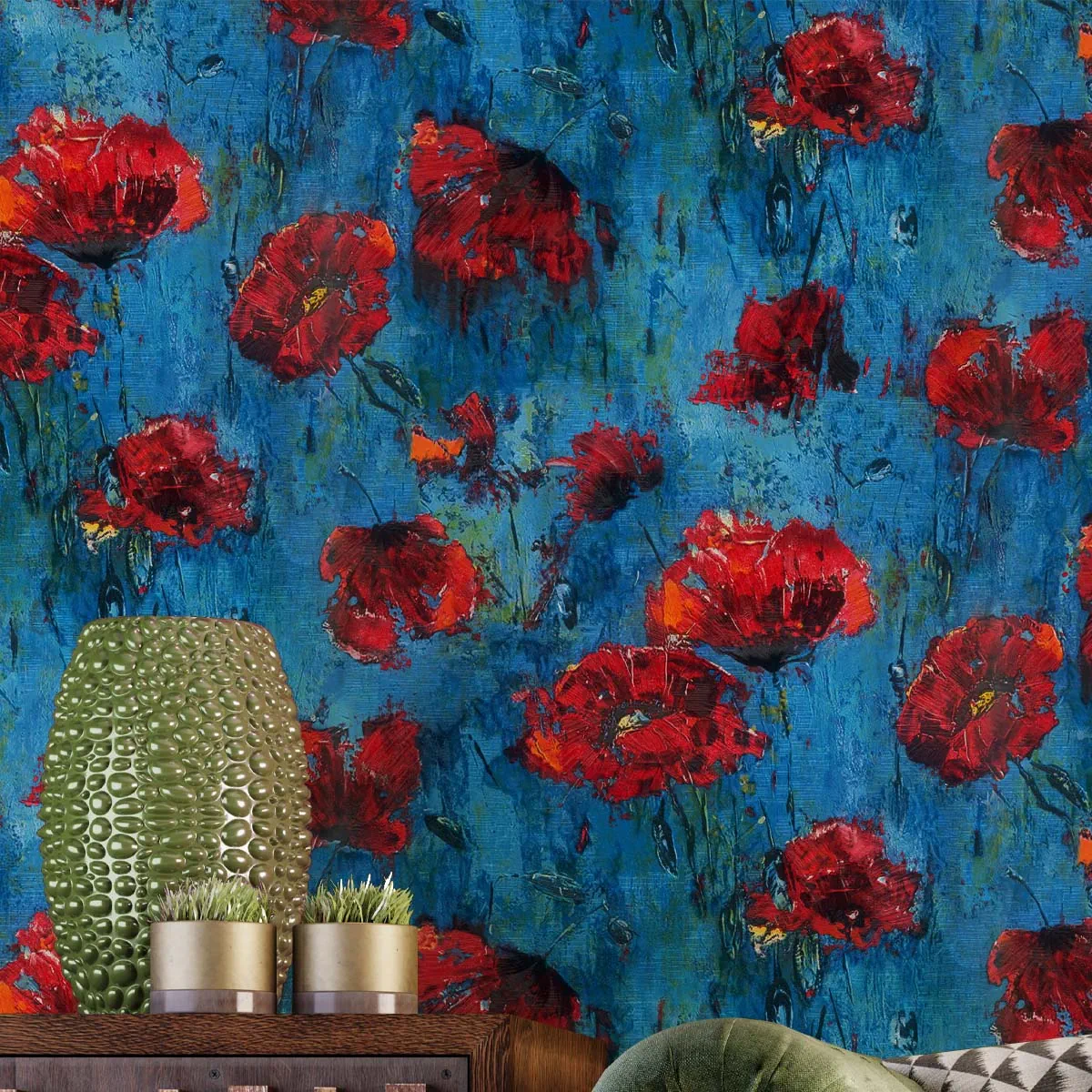 کاغذ دیواری گلدار