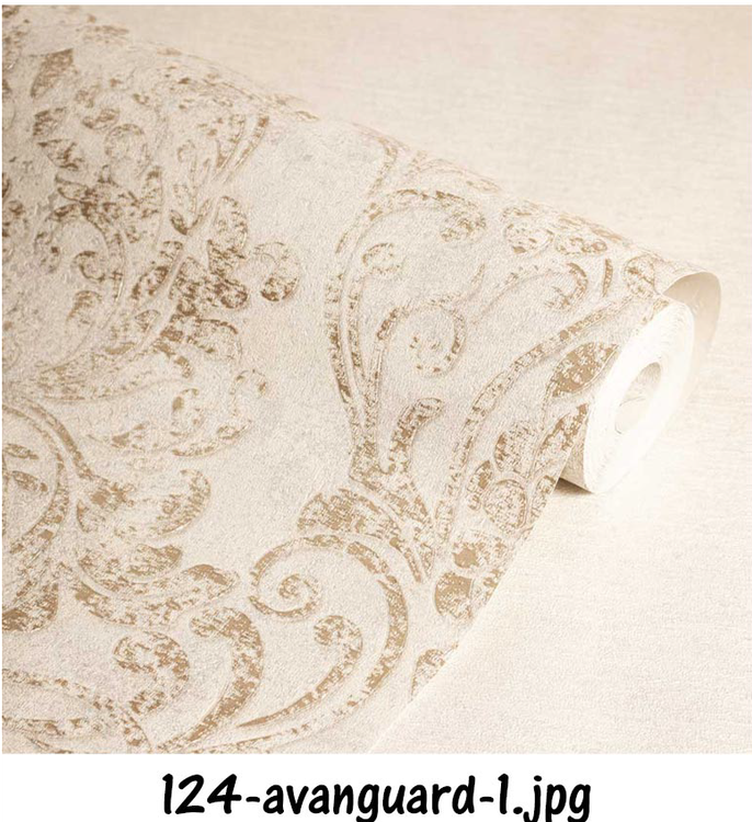 کاغذ دیواری گلدار کرم