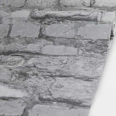 نمای نزدیک بافت کاغذ دیواری طرح آجر