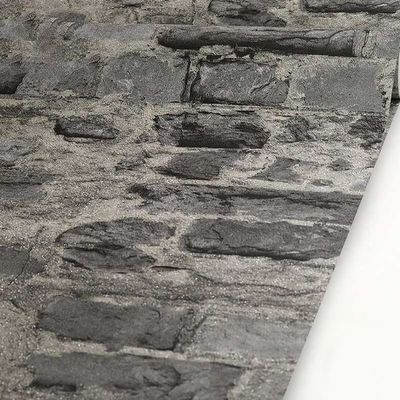 نمای نزدیک بافت کاغذ دیواری طرح آجر